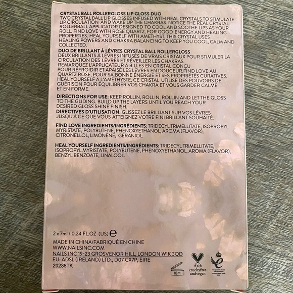 INC.REDIBLE Crystal Ball Rollergloss Duo Lip Gloss Nails, Inc. London - Picture 7 of 7